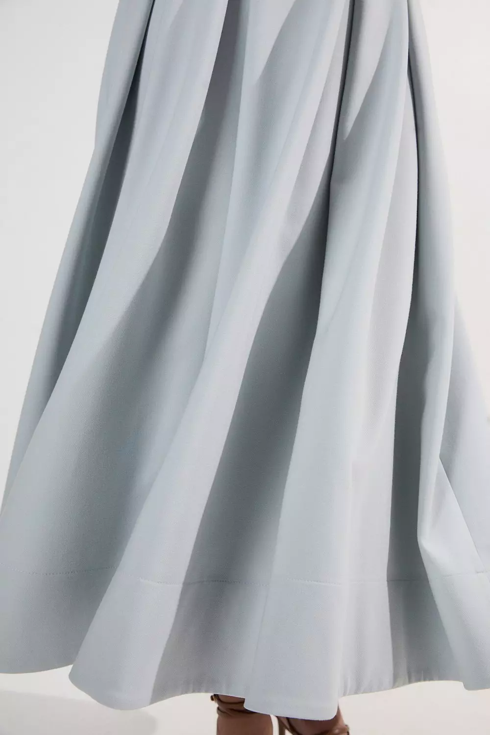Petite Compact Stretch Clean Tailored Square Neck Full